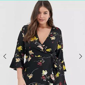 NWT ASOS Floral Wrap Mini Dress